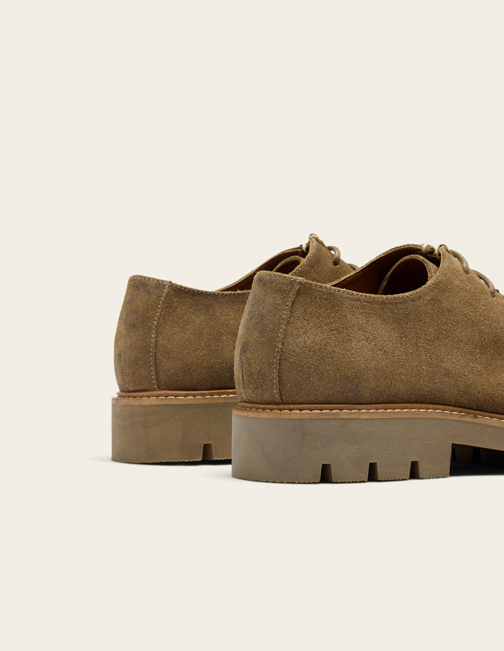 Derbies Gontran - Huilé taupe suède