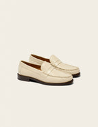 Halley loafers - Cuir plissé verni ecru