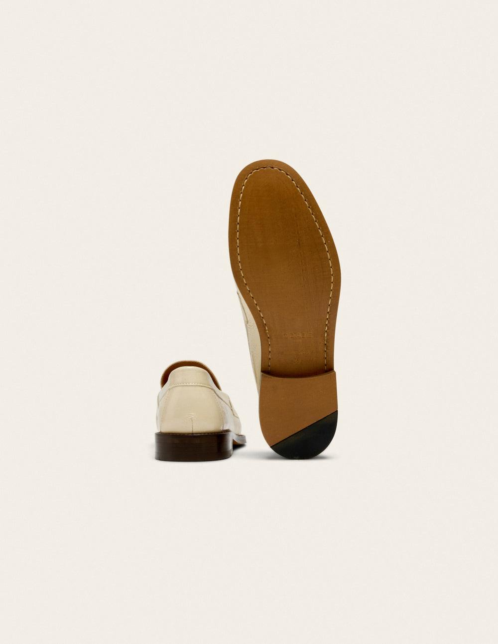 Halley loafers - Cuir plissé verni ecru