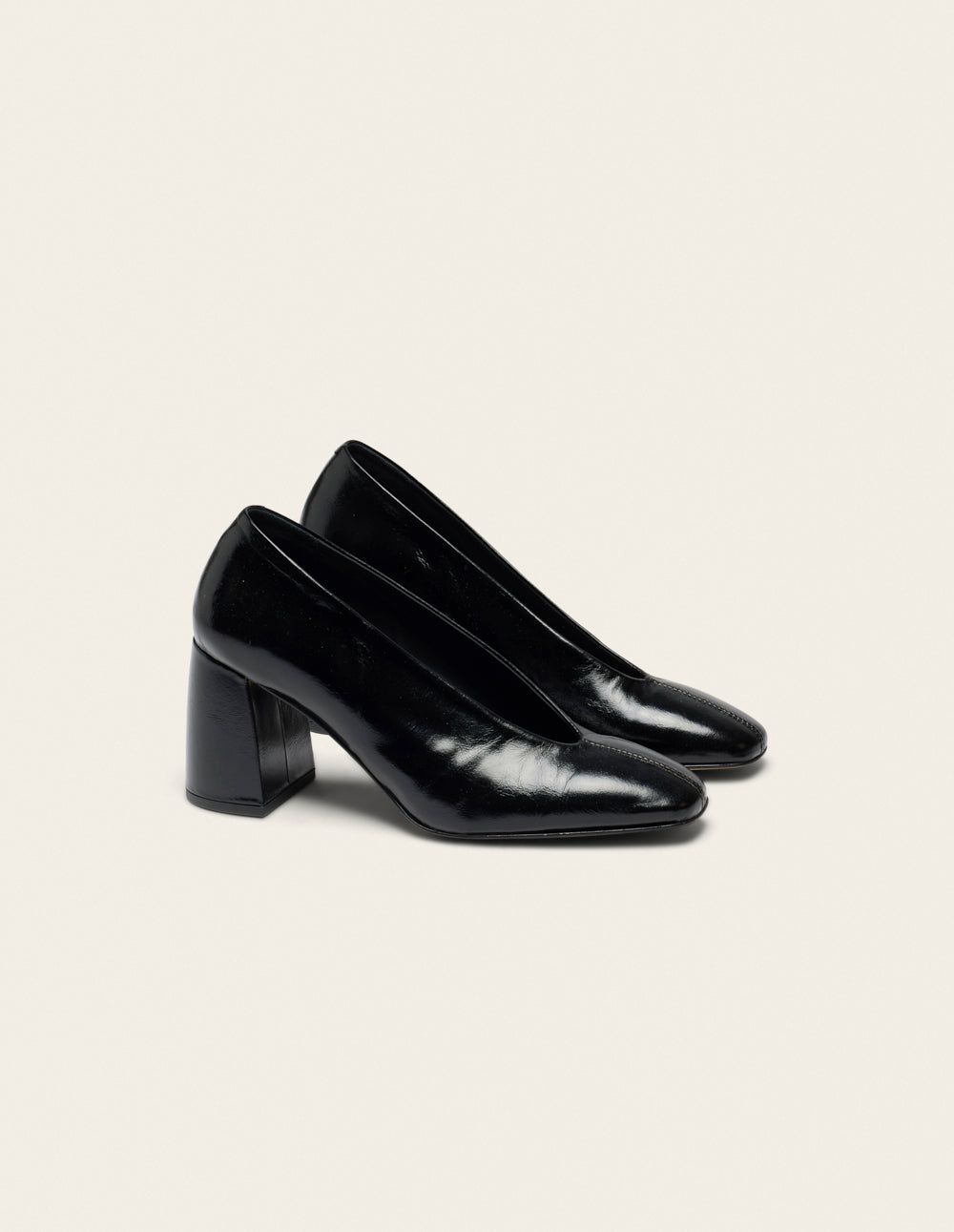 Ilamis pumps - Cuir plissé noir
