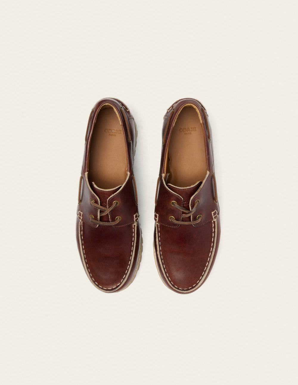 Chaussures Bateau Tom - Cuir marron foncé