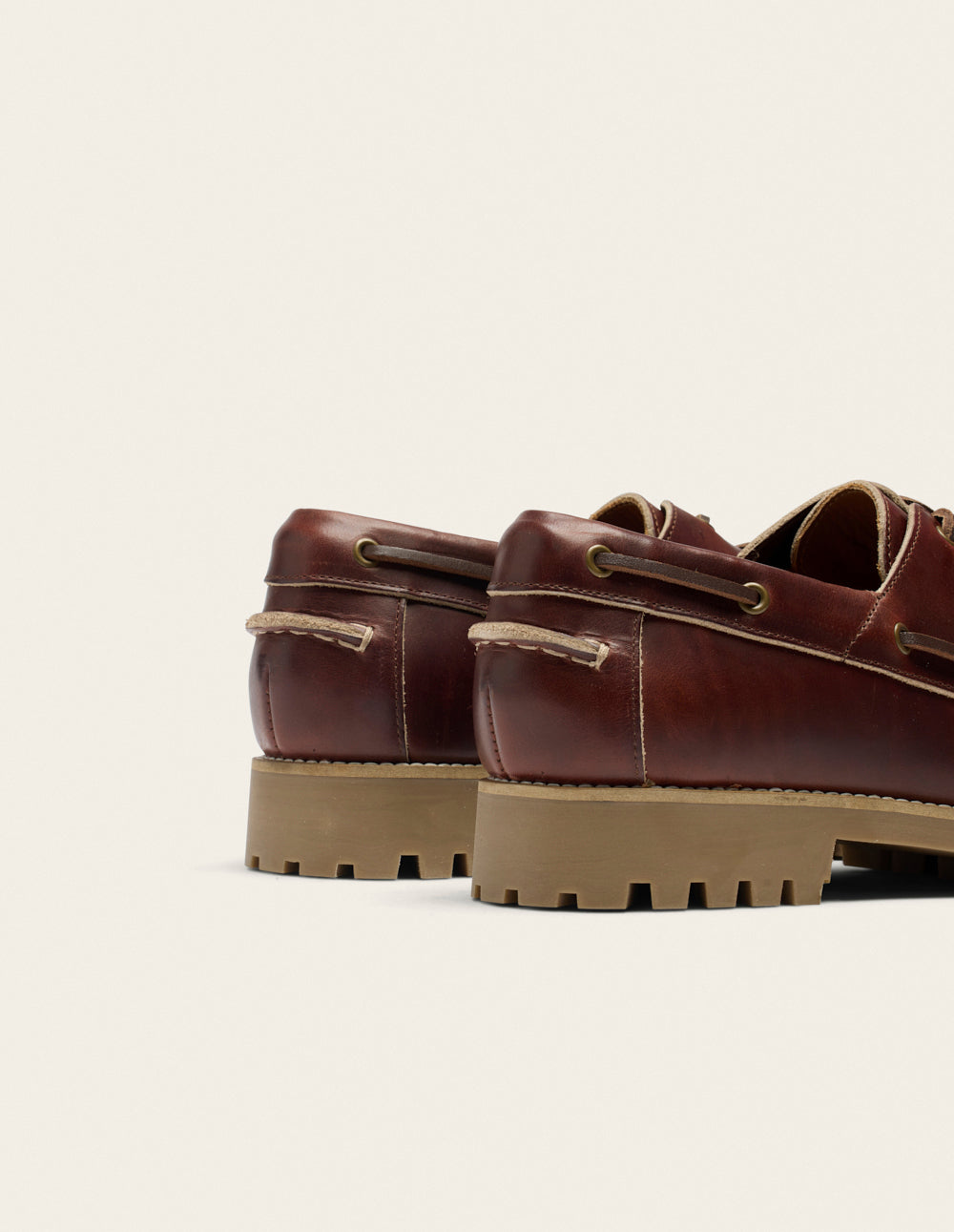 Chaussures Bateau Tom - Cuir marron foncé