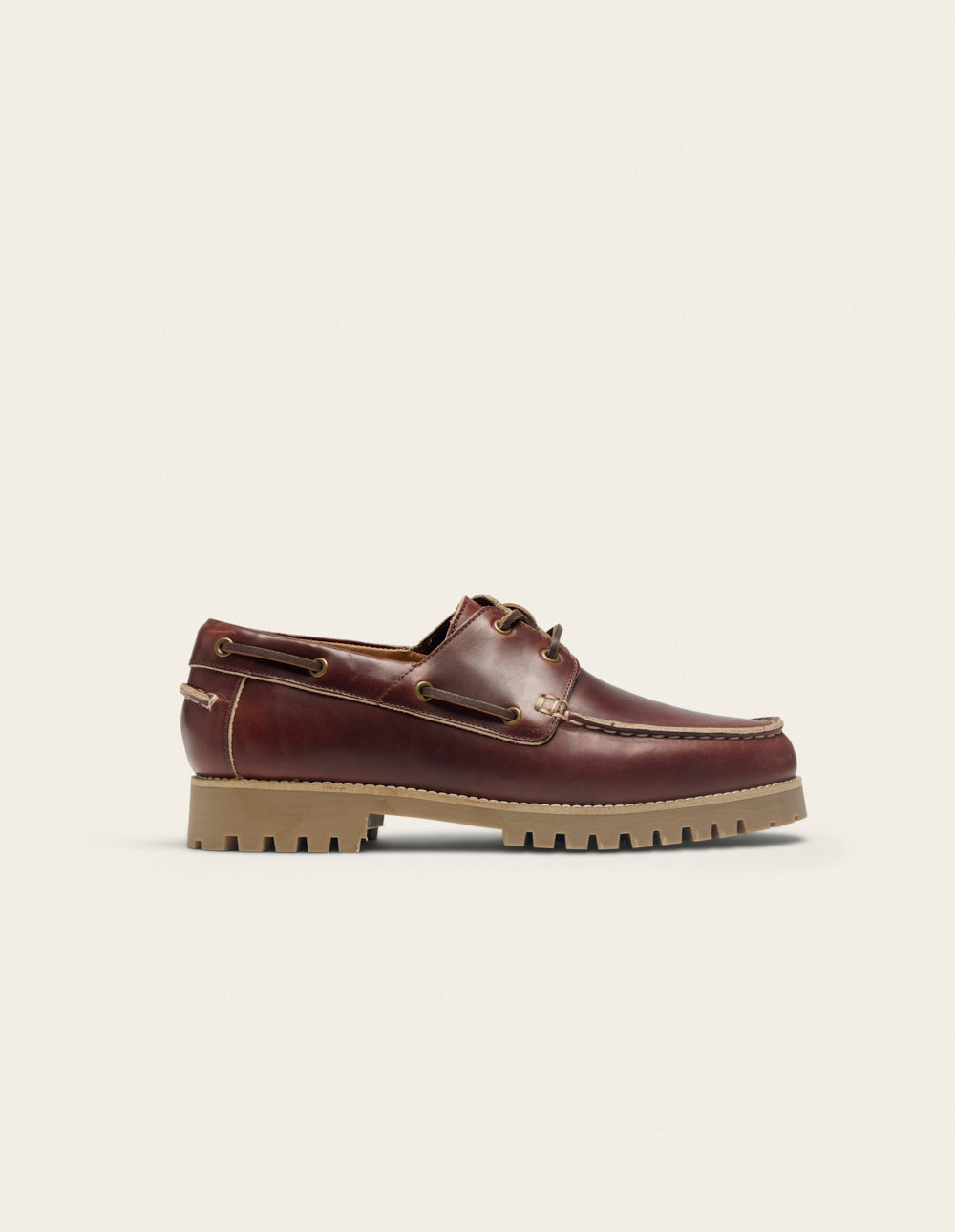 Chaussures Bateau Tom - Cuir marron foncé