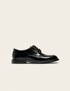 Derbies Luvi - Cuir python verni noir