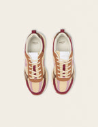Baskets basses Maé - Bordeaux beige rose
