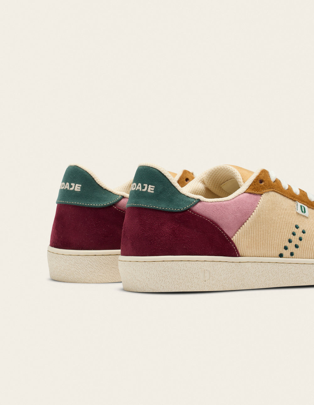 Baskets basses Marie - Bordeaux beige moutarde