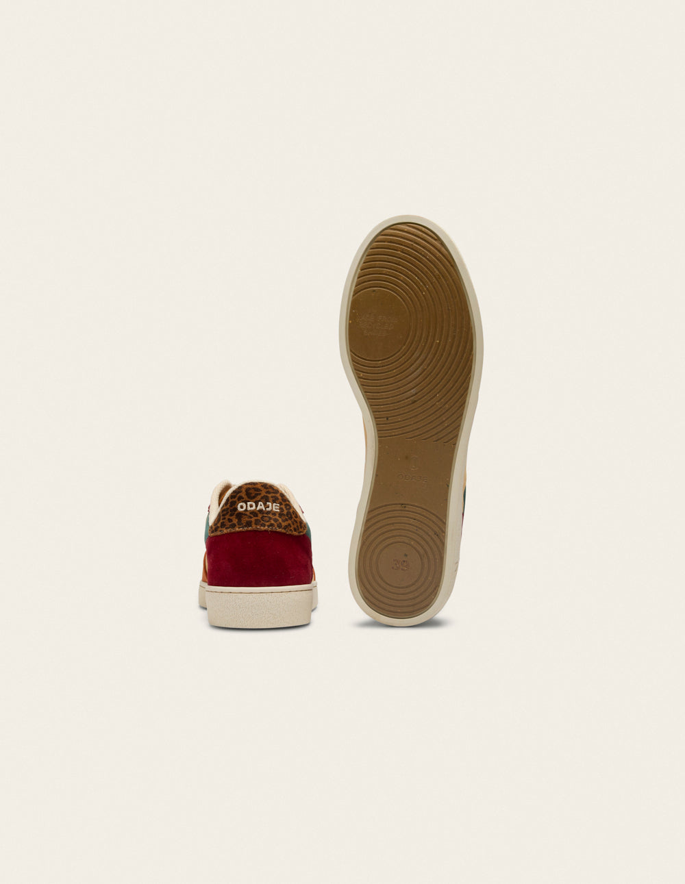 Baskets basses Marie - Brique beige bordeaux
