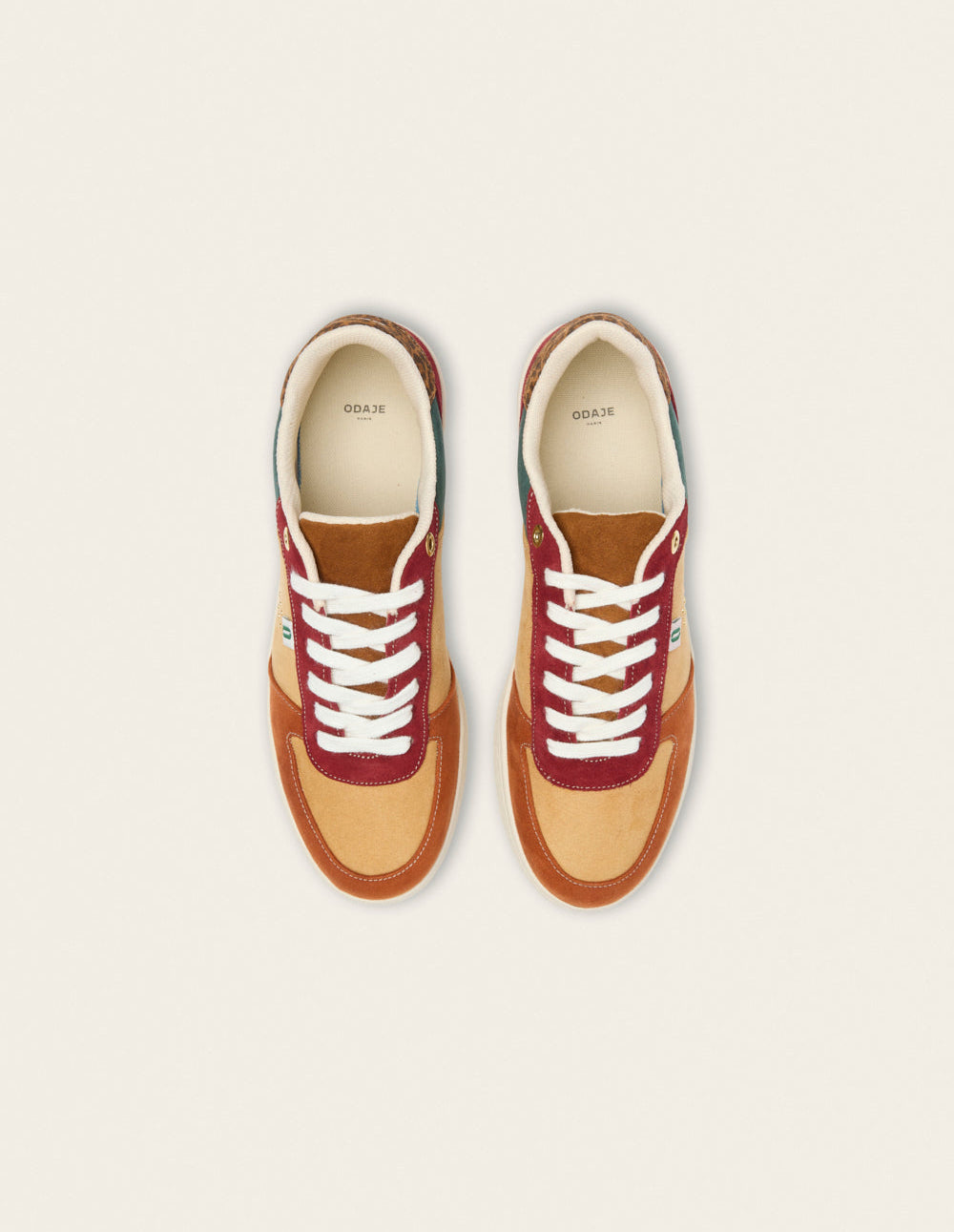 Baskets basses Marie - Brique beige bordeaux