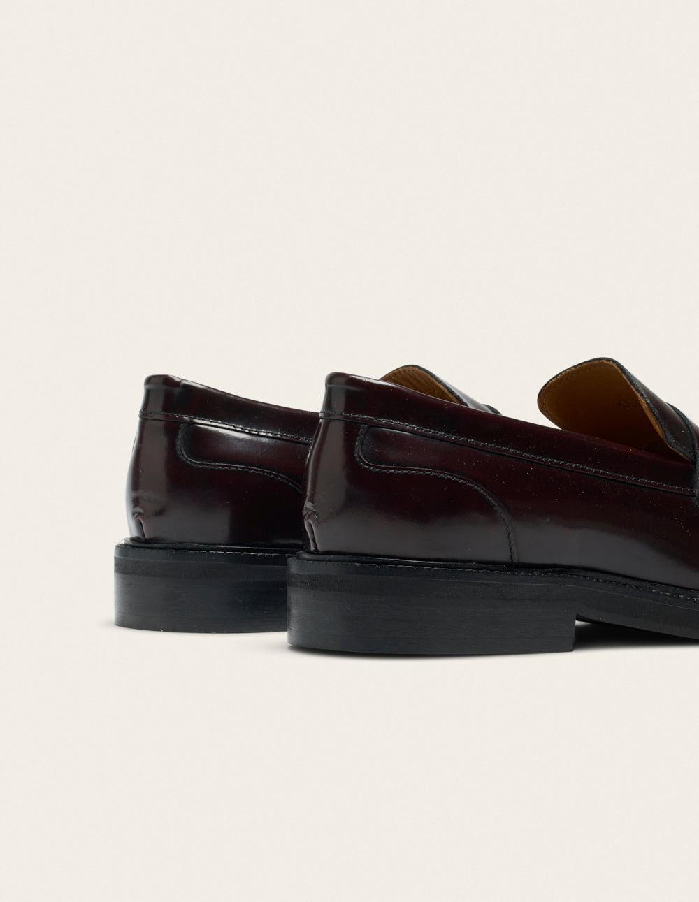 Marjorie loafers - Cuir box burgundy