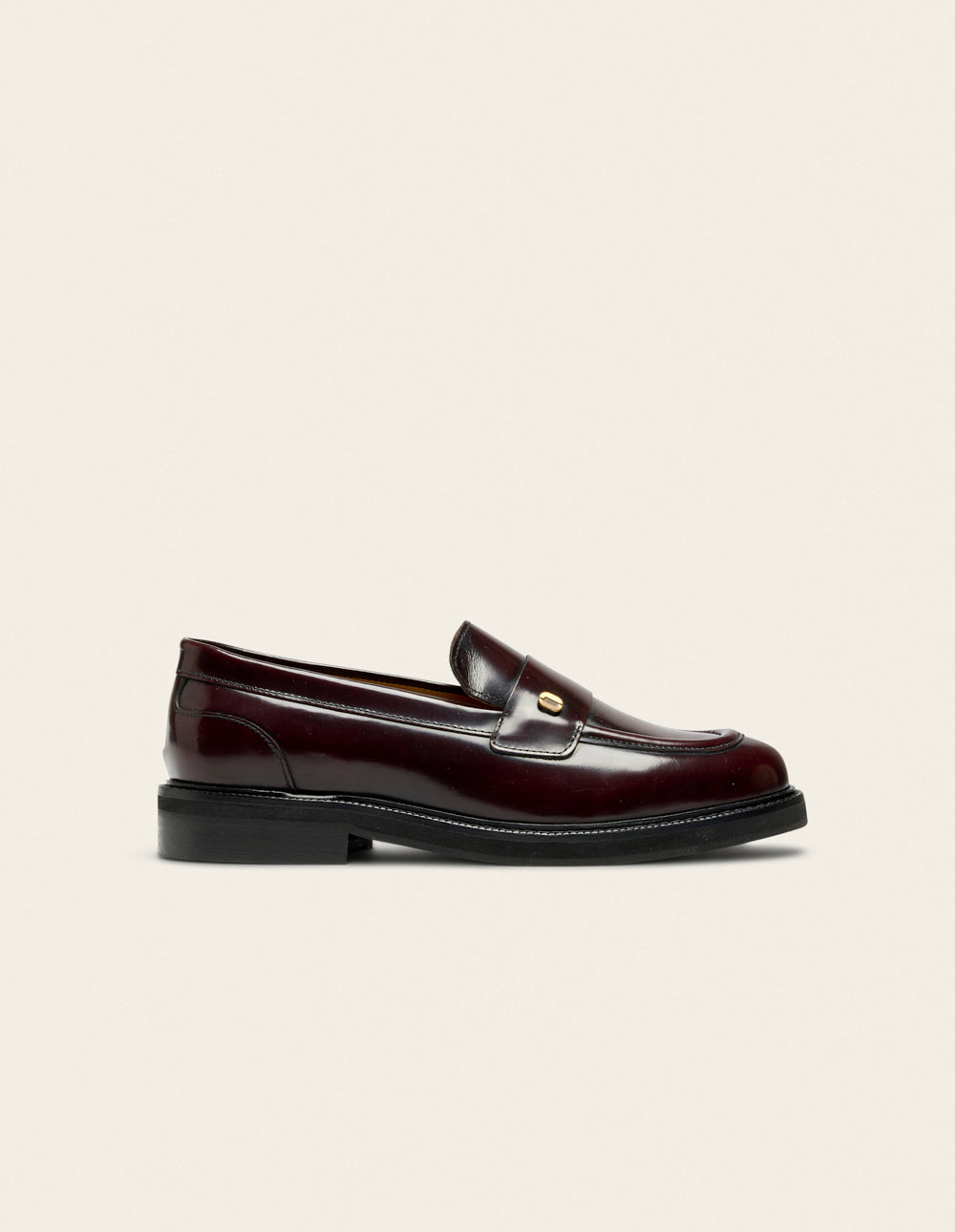 Marjorie loafers - Cuir box burgundy