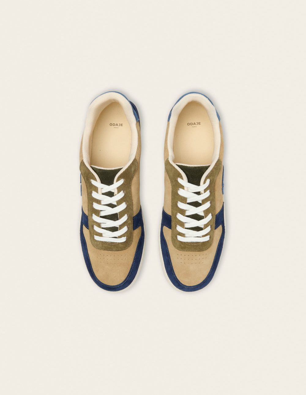 Baskets basses Matthieu - Marine beige kaki