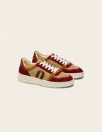 Baskets basses Nora - Bordeaux camel beige