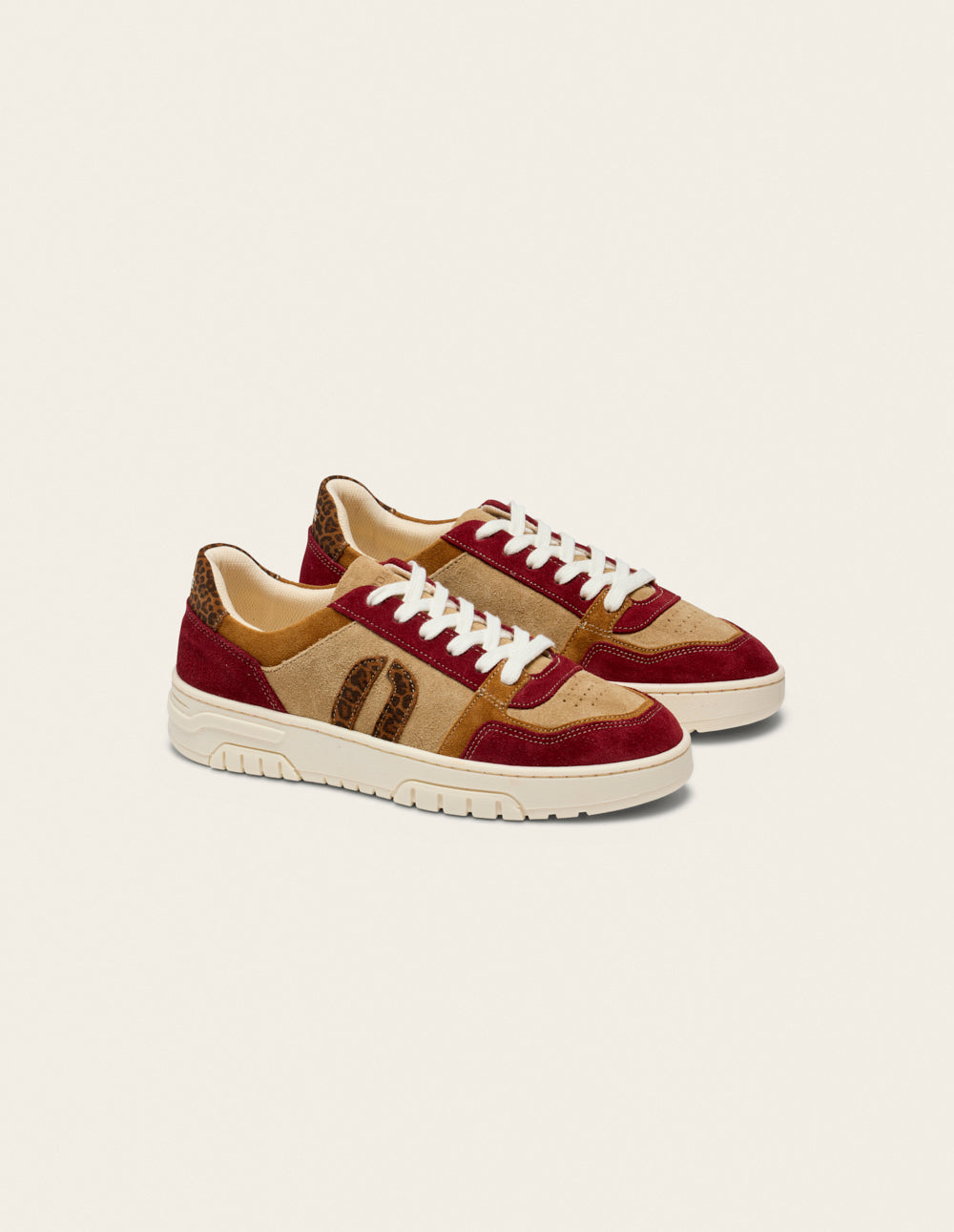 Nora bass baskets - Bordeaux camel beige