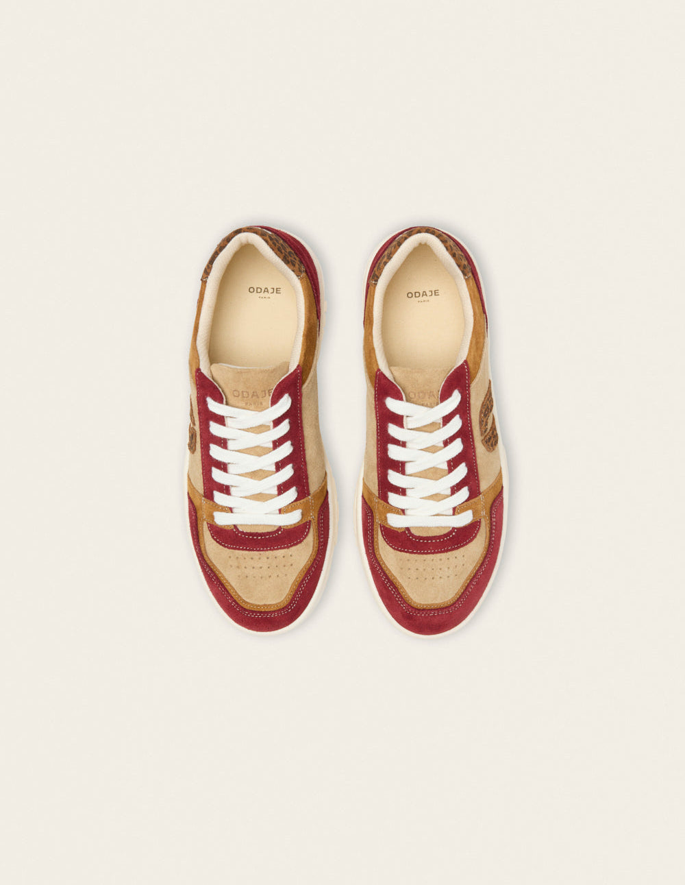 Nora bass baskets - Bordeaux camel beige