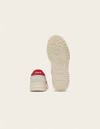 Baskets basses Nora - Gris clair blanc rouge