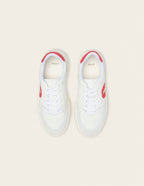 Baskets basses Nora - Gris clair blanc rouge