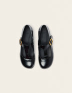 Ballerines Opal - Cuir plissé noir