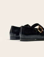 Ballerines Opal - Cuir plissé noir