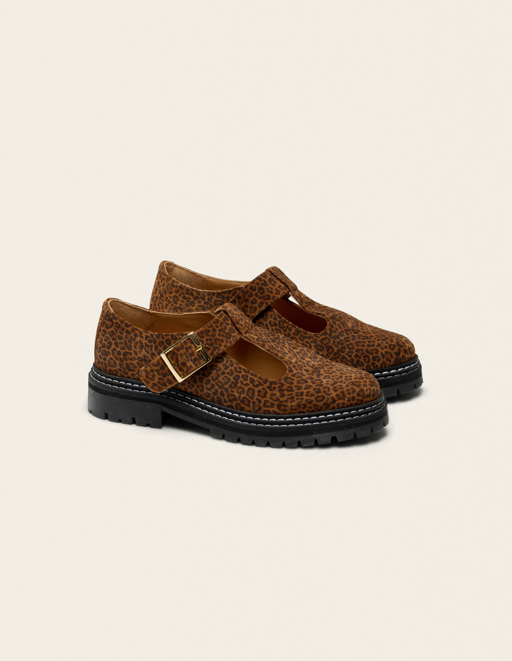 Derbies Romane - Suede léopard