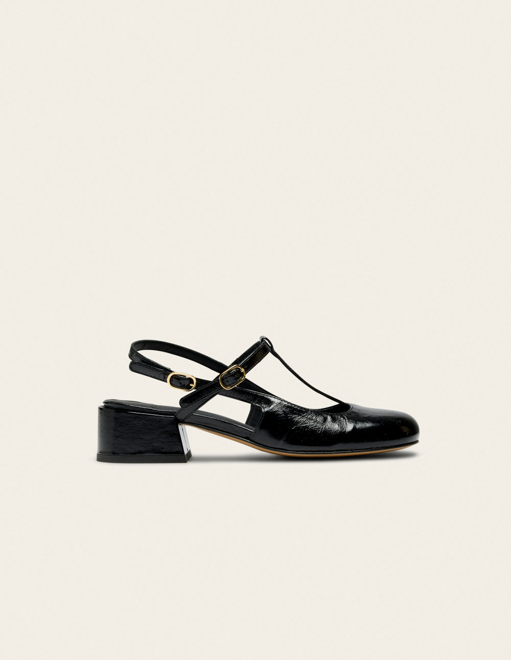 Escarpins Ryla - Cuir plissé noir