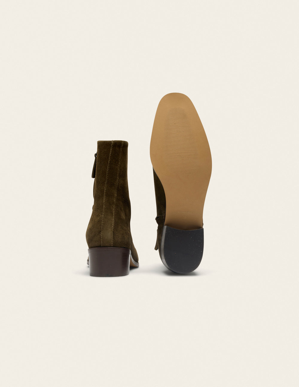 Sybille ankle boots - kaki suède