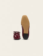 Ballerines Tula - Cuir plissé bordeaux