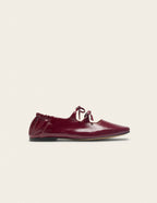 Ballerines Tula - Cuir plissé bordeaux