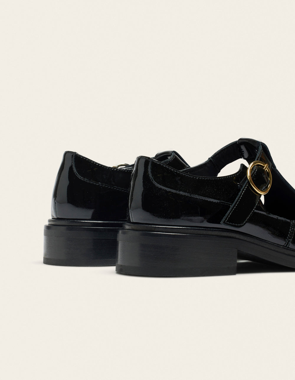 Derbies Tyria - Cuir verni noir
