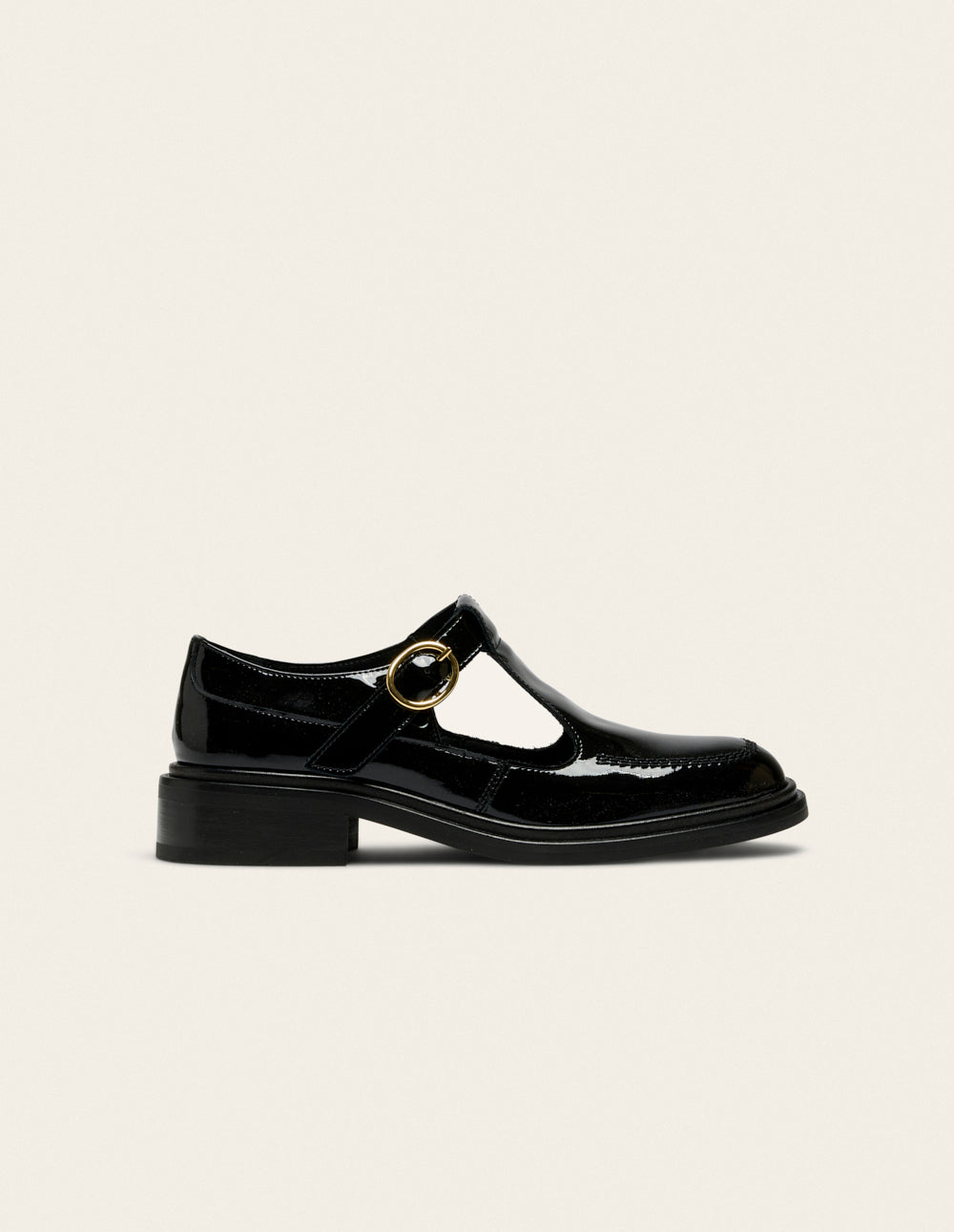 Derbies Tyria - Cuir verni noir