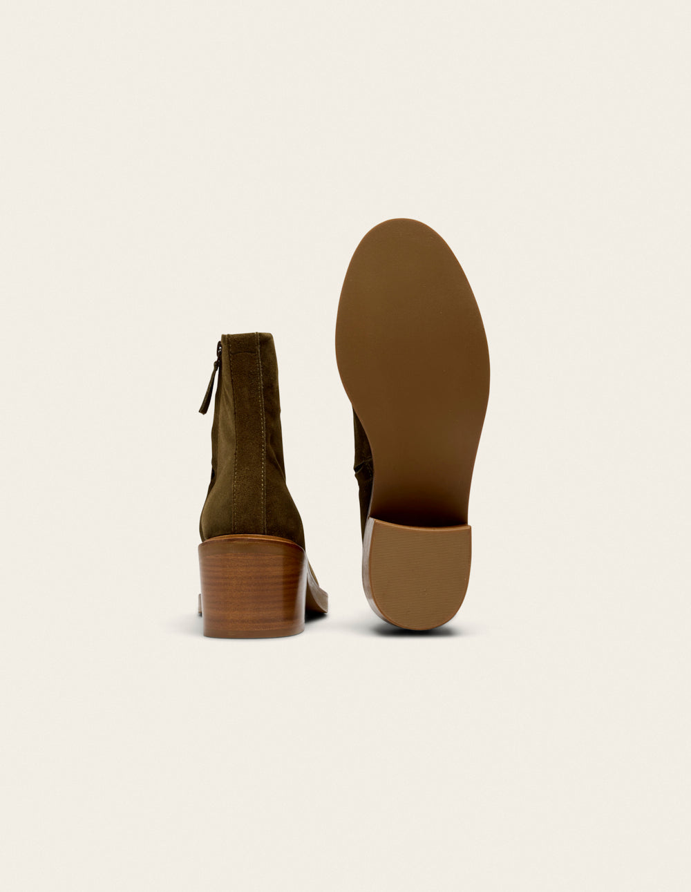 Véronique tall ankle boots - Suède kaki