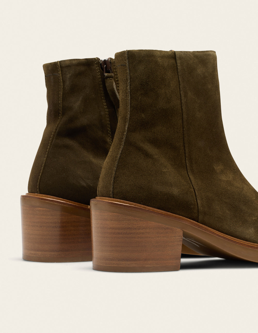 Véronique tall ankle boots - Suède kaki