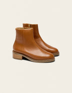 Virginie Bottines - Cuir grainé honey