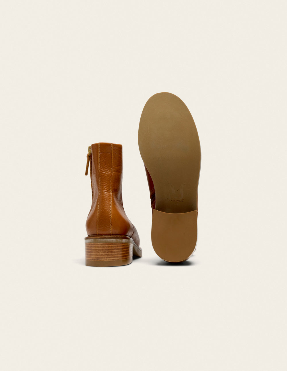 Virginie Bottines - Cuir grainé honey