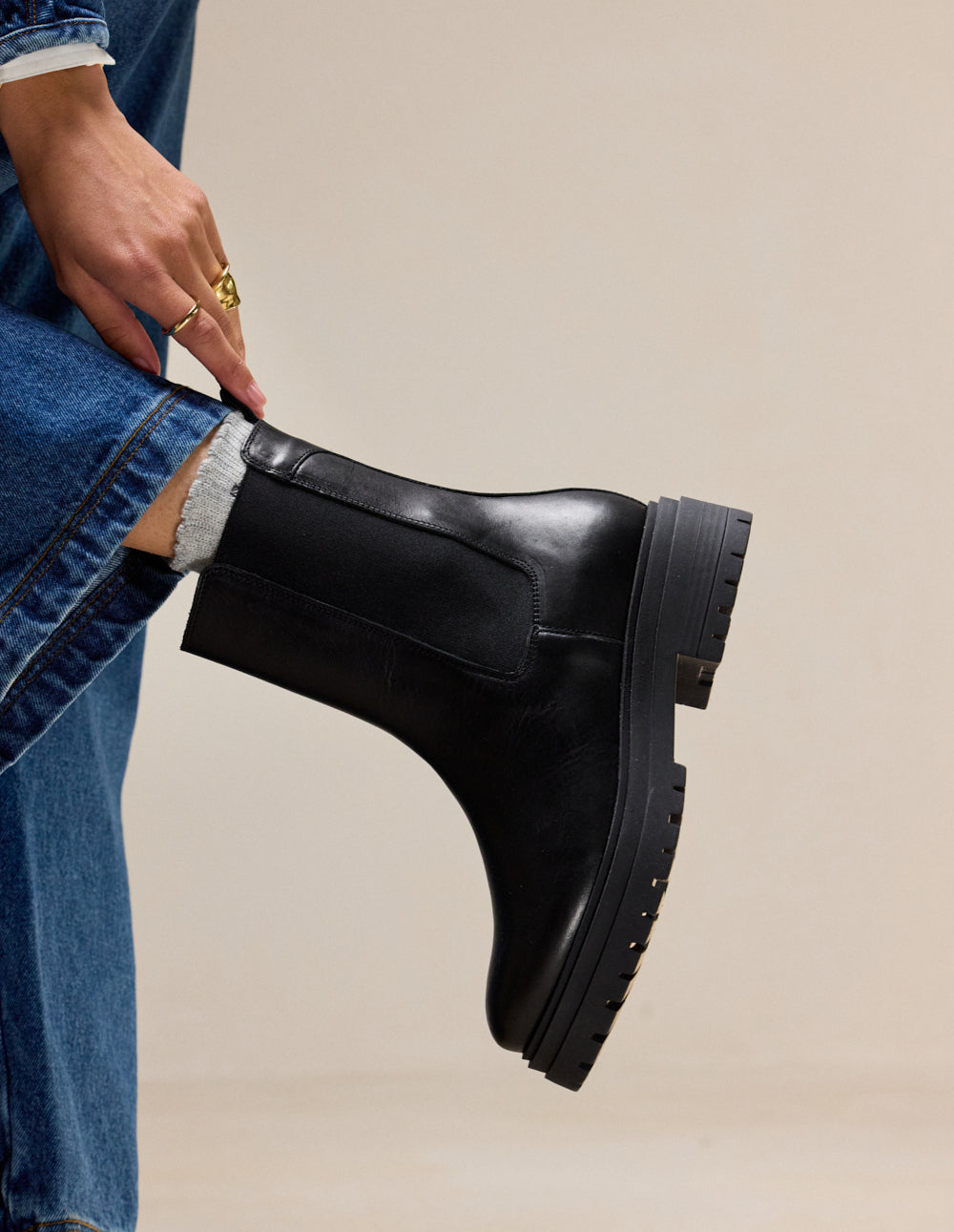 Bottines Amélie - Cuir noir