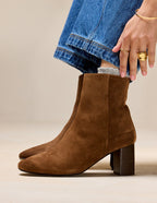 Brune ankle boots - Brown suède