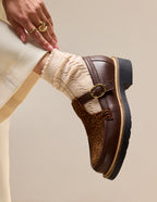 Derbies Carmen - Brown and Leopard Cuir
