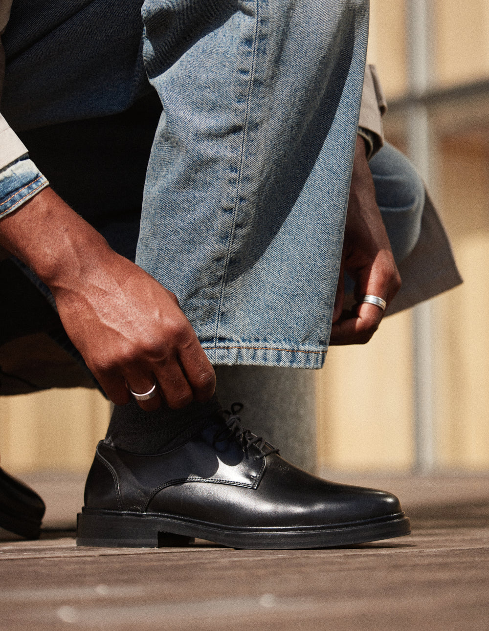 Derbies Edgar - Cuir noir
