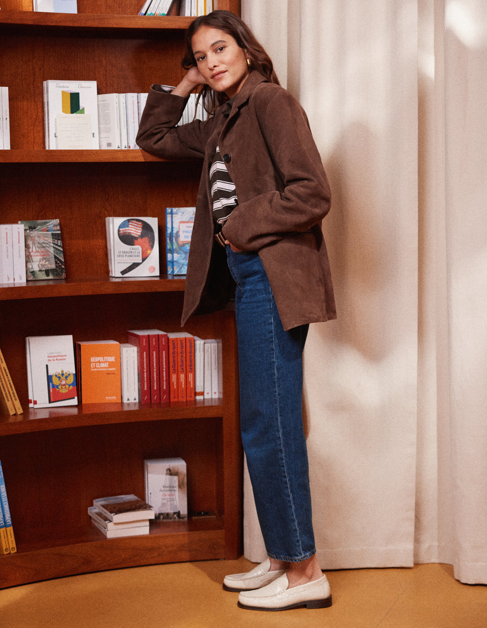 Halley loafers - Cuir plissé verni ecru