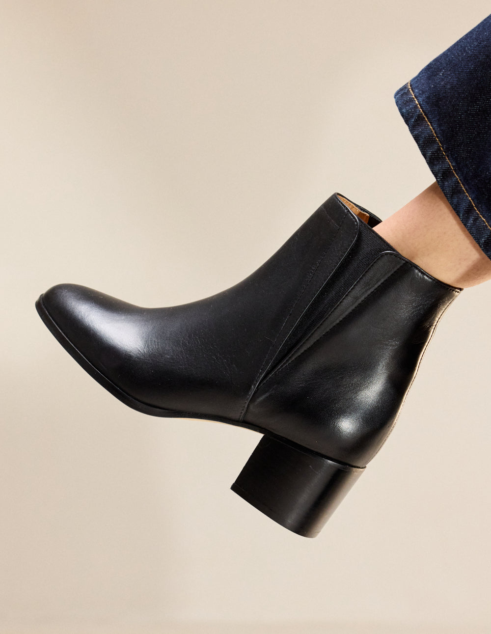 Jeanne M ankle boots - Cuir noir