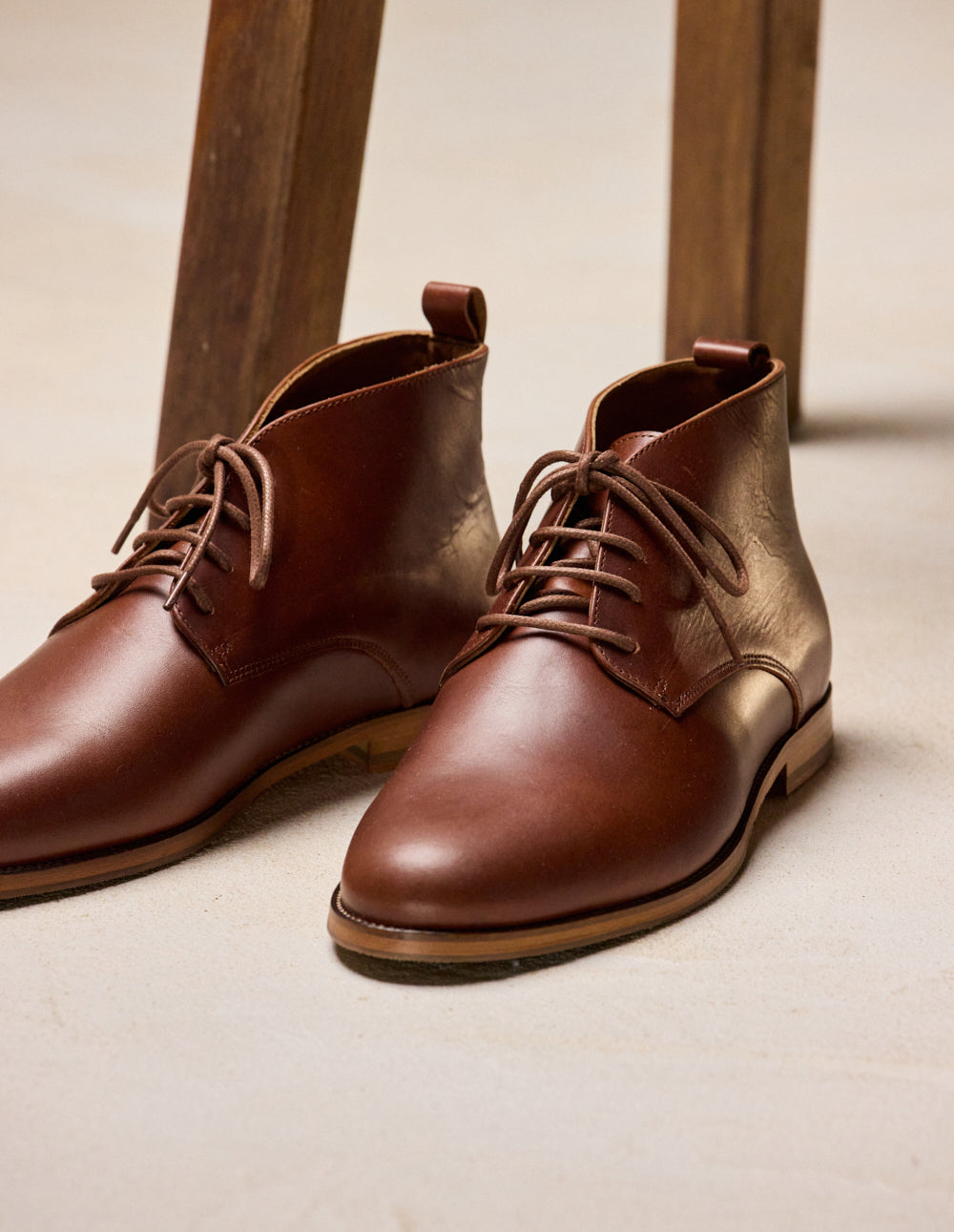 Bottines Jérome - Terracotta pull-up leather