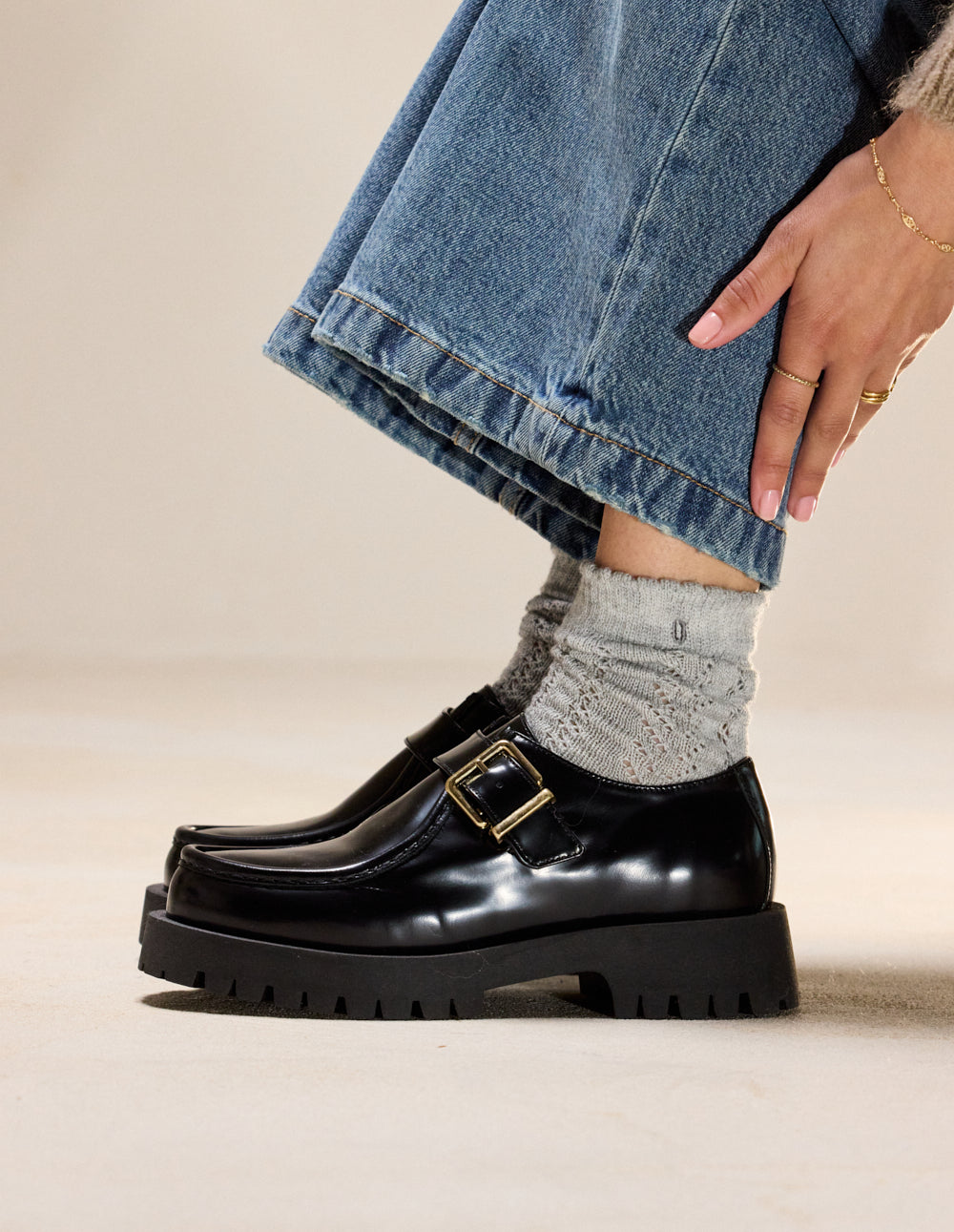 Derbies Lior - Cuir box noir