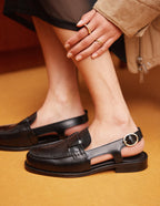 Mocassins Mangsa - Cuir box noir