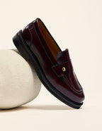 Marjorie loafers - Cuir box burgundy