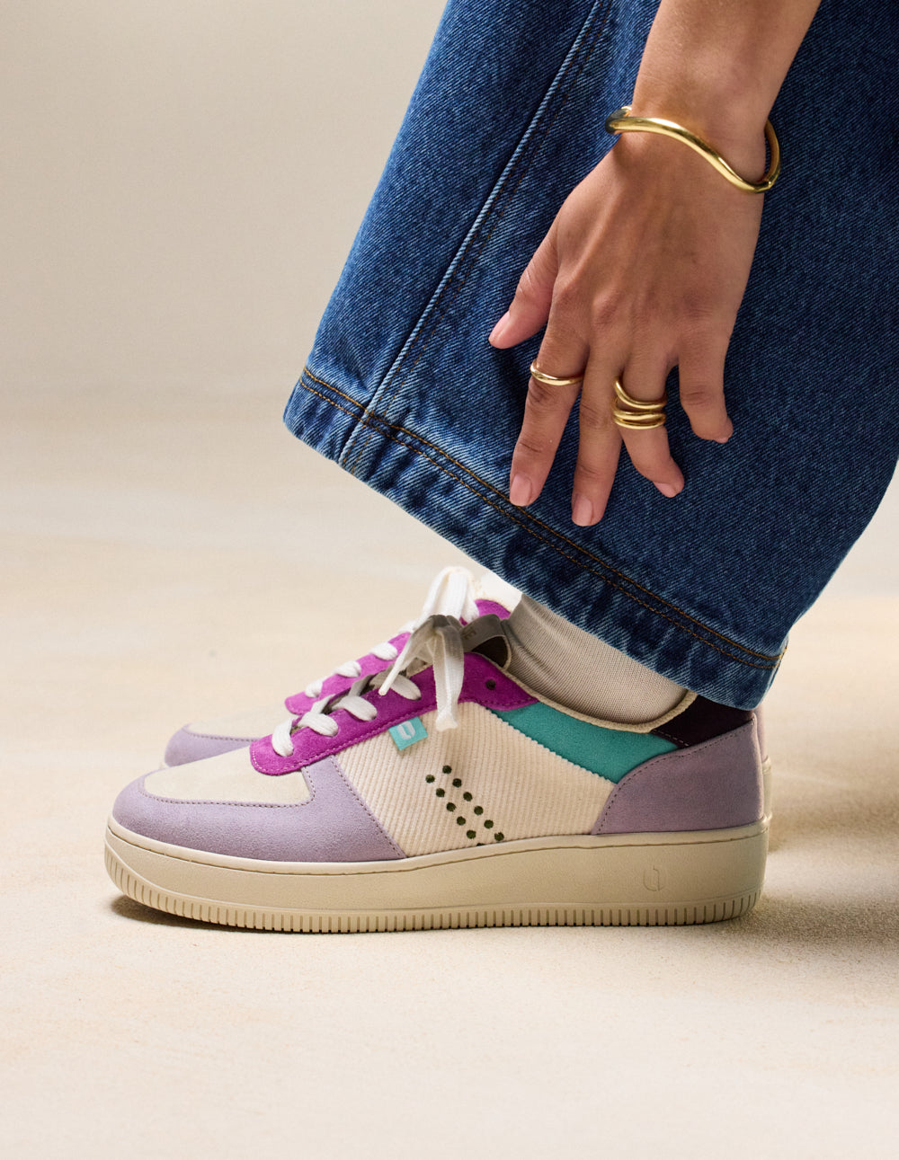 Baskets basses Maxence F - Lilac ecru violet