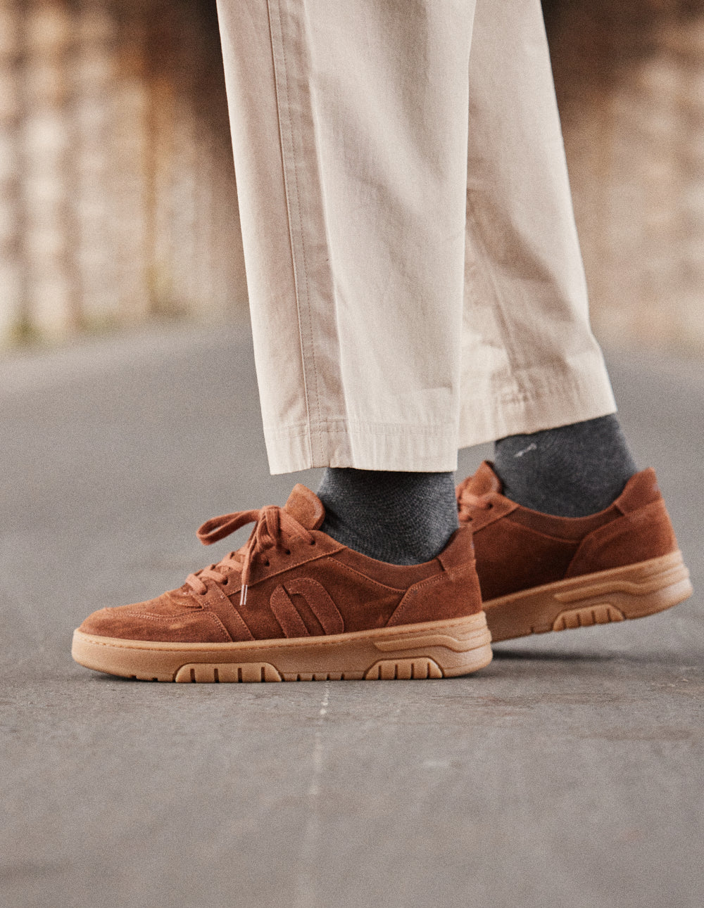 Nino Bass Baskets - Brown Huile Suede