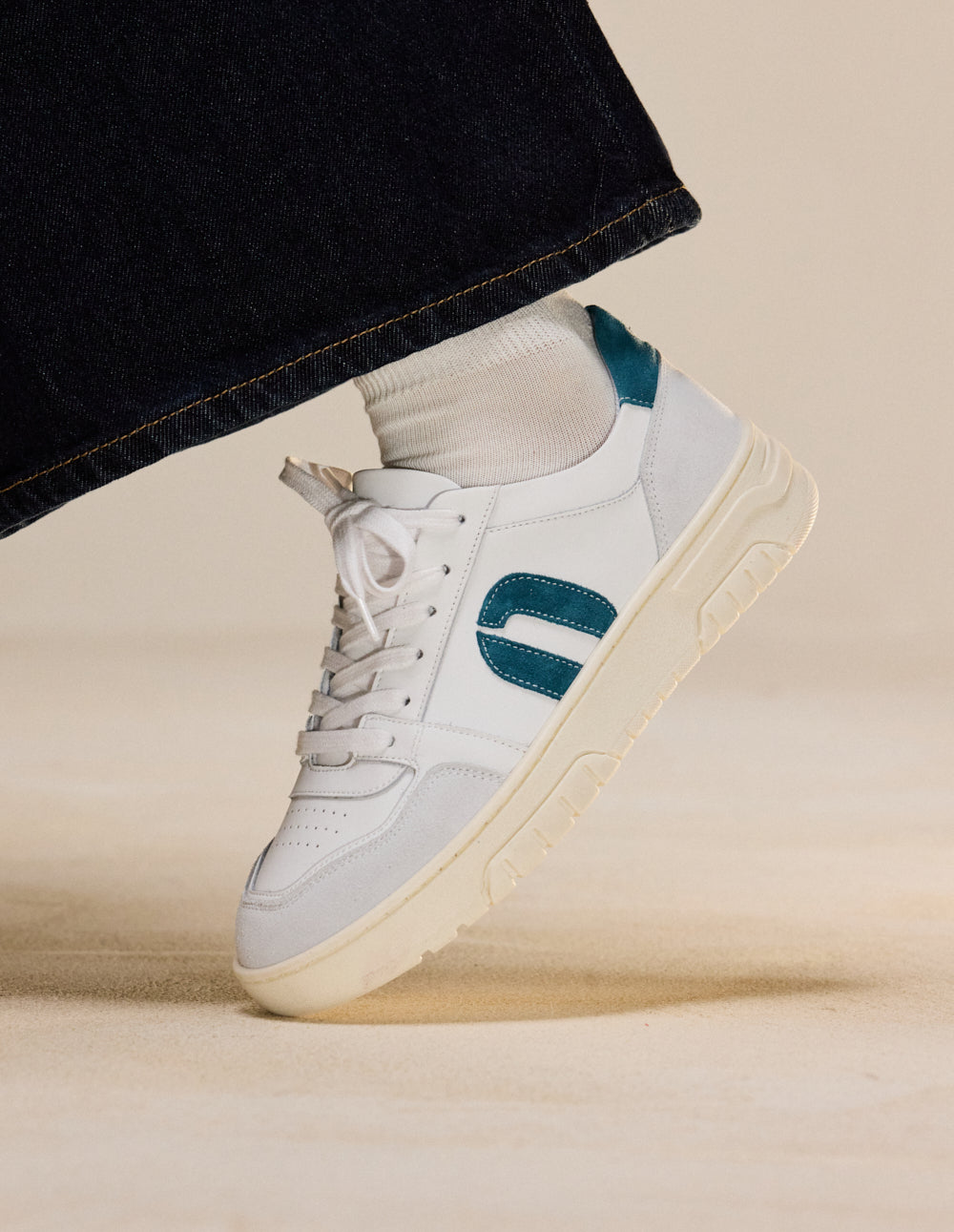 Baskets basses Nora - Gris clair blanc bleu