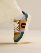 Baskets basses Nora - Vert lilas beige