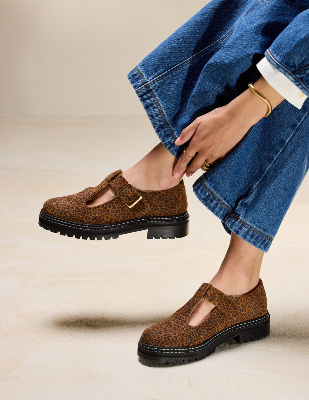 Derbies Romane - Suede léopard