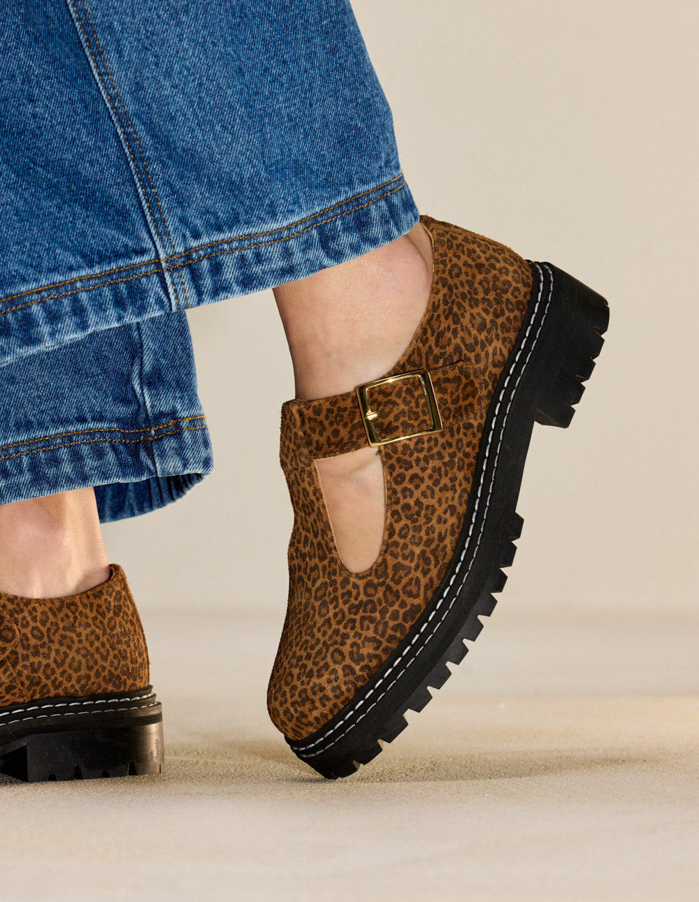 Derbies Romane - Suede léopard