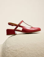 Escarpins Ryla - Cuir plissé verni rose